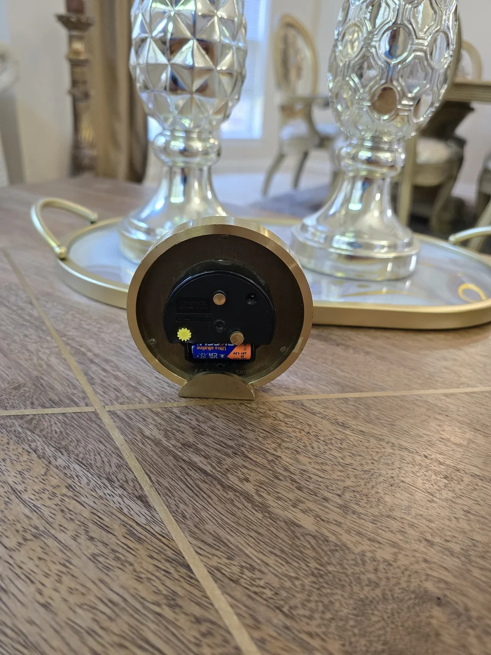 Tiffany & Co. Gold Round Table Clock